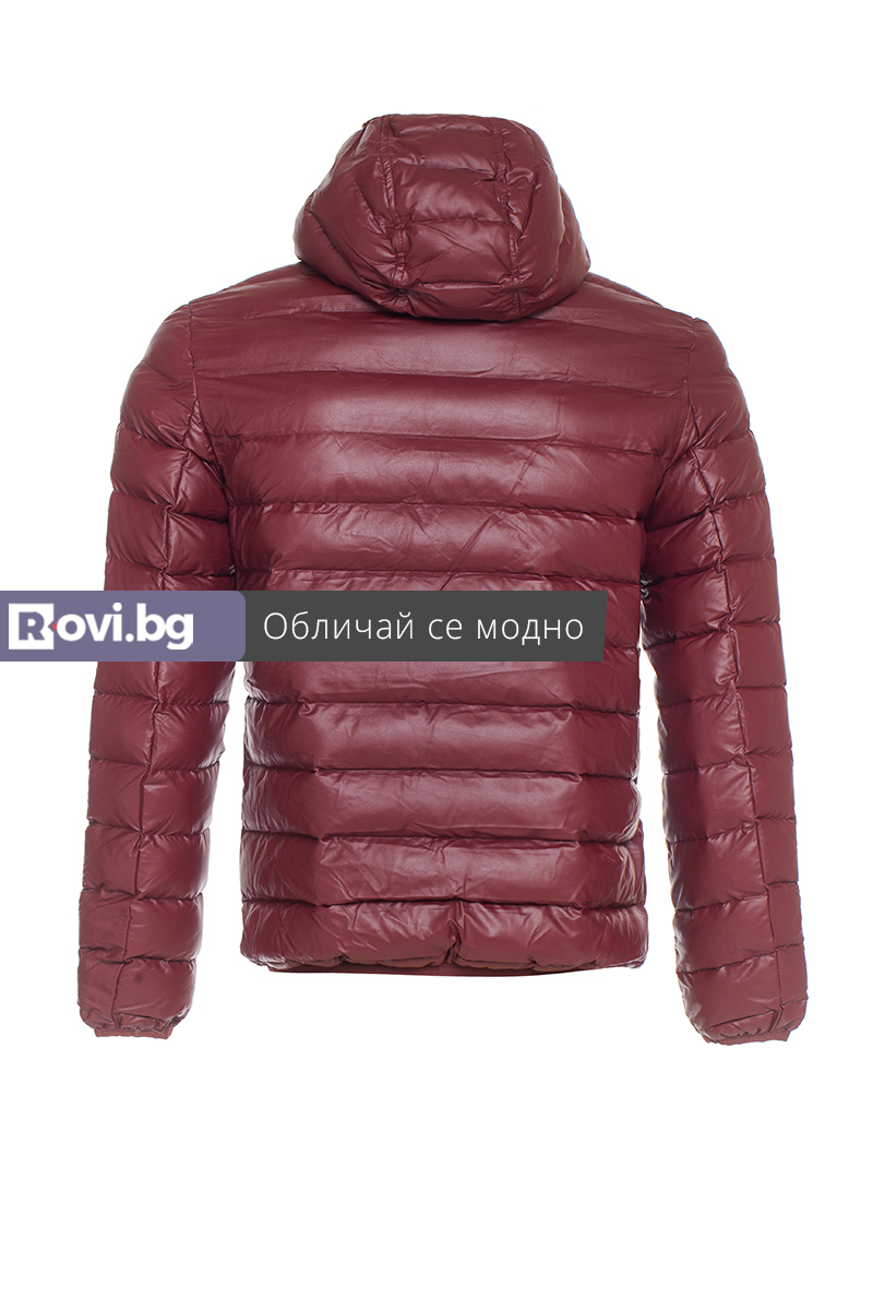 Мъжко Зимно Яке – “Диан” с качулка бордо